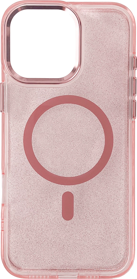 Mbështjellës Hurtel Glitter Case MagSafe për iPhone 16 Pro Max, rozë me shkëlqim