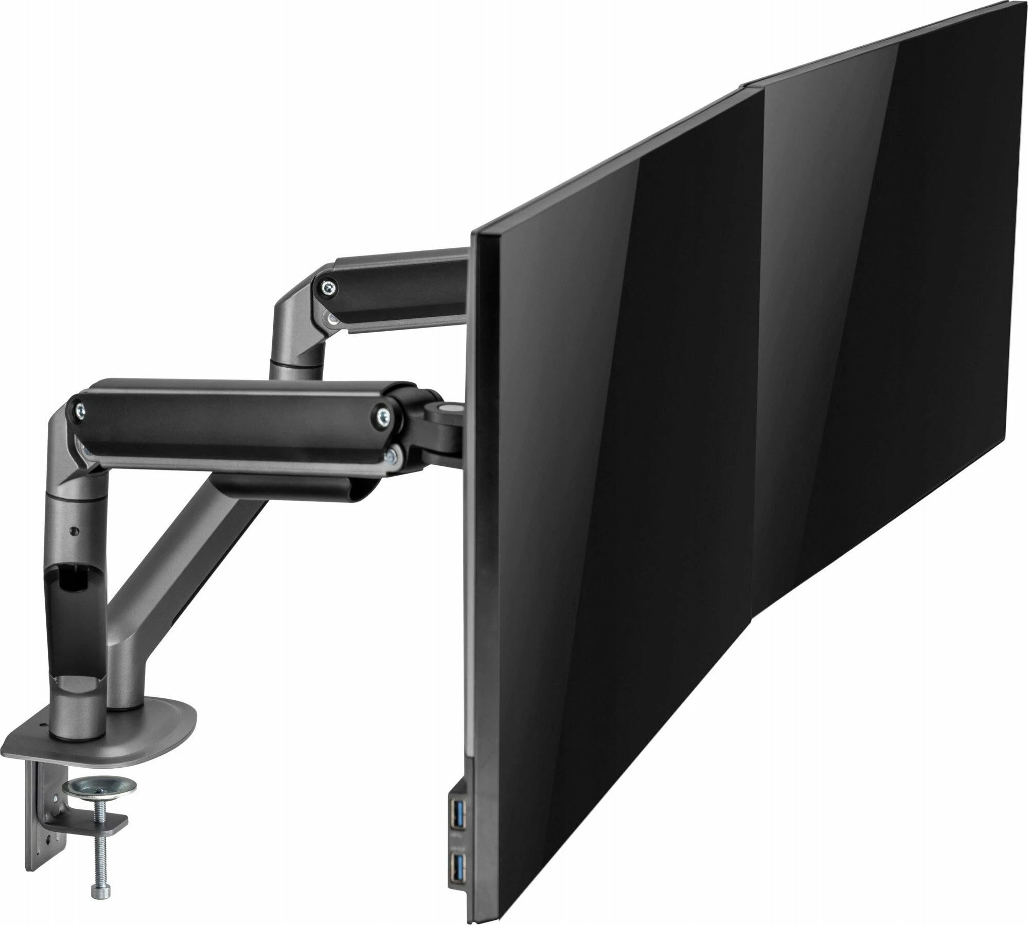Mbajtëse tavoline për 2 monitorë Gembird MA-DA2-05 17"-32" VESA 75x75/100x100, gri