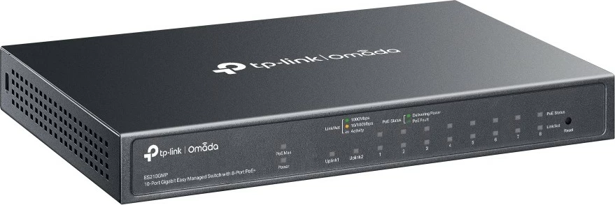 Switch TP-Link Omada ES210GMP, Gigabit Ethernet, PoE, i montueshëm në mur