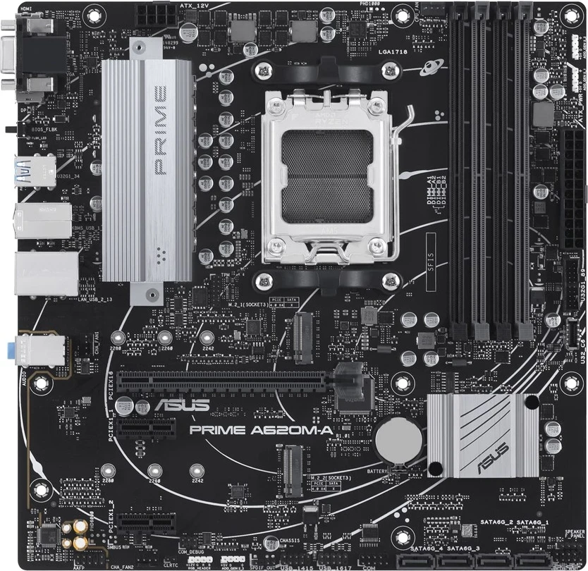 Pllakë amë ASUS PRIME A620M-A-CSM, AMD A620, Socket AM5, micro ATX