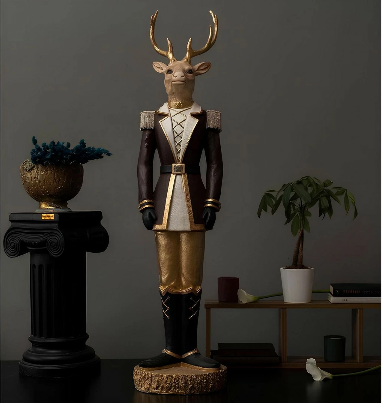 Objekt dekorativ Evila Originals, kafe dhe ari, CY0637, 32x32x135cm