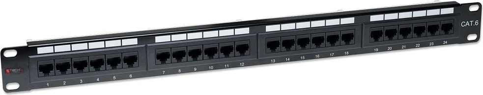Paneli i Patcheve Techly 022892, UTP Cat5e 1U, 24-port, i zi