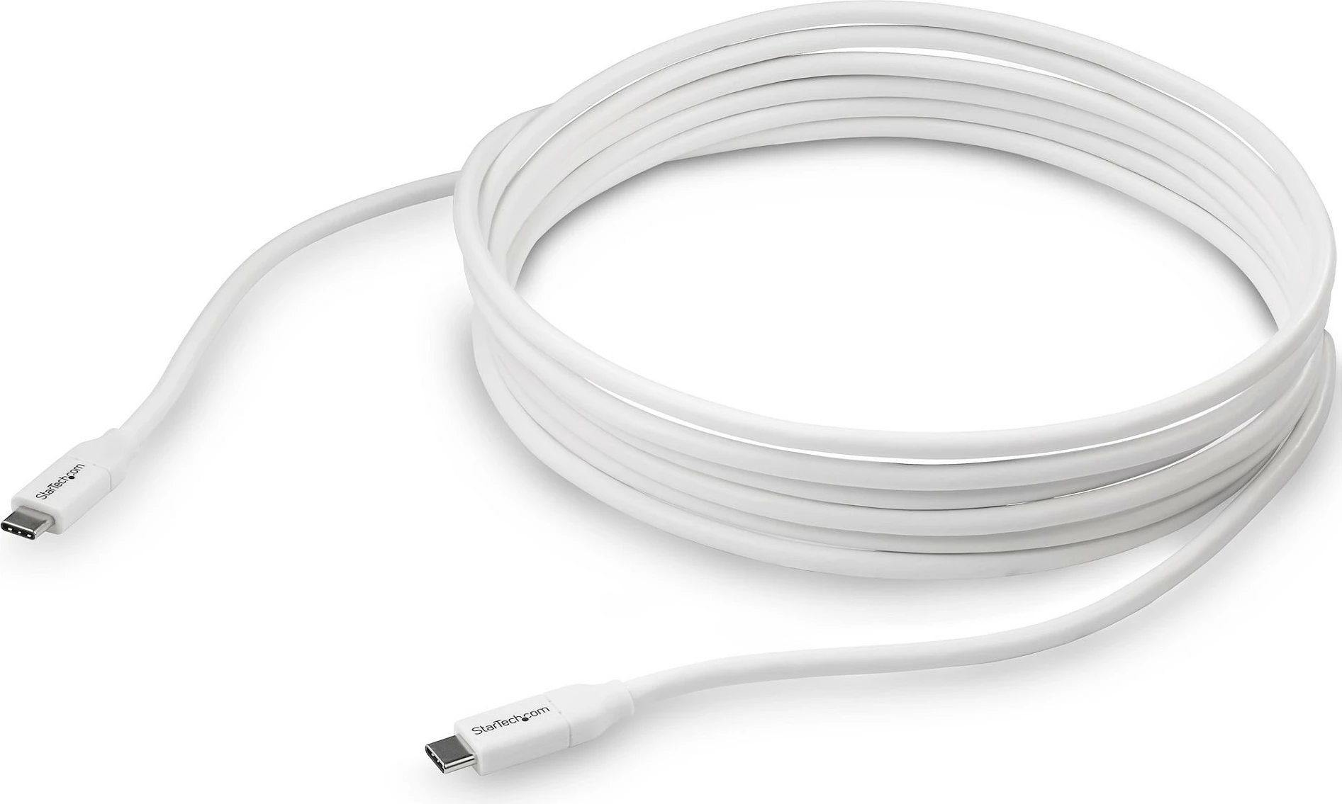 Kabllo USB-C StarTech 4m, Power Delivery 100W (5A), USB 2.0, e bardhë