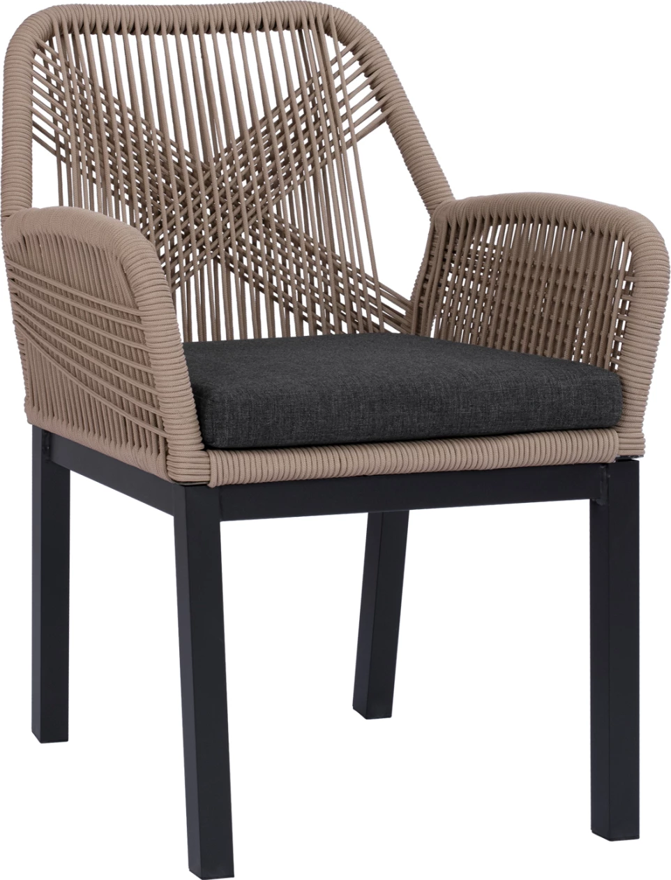 Karrige alumini HOWARD, ngjyrë antracit-bezhë, set prej 4 copash