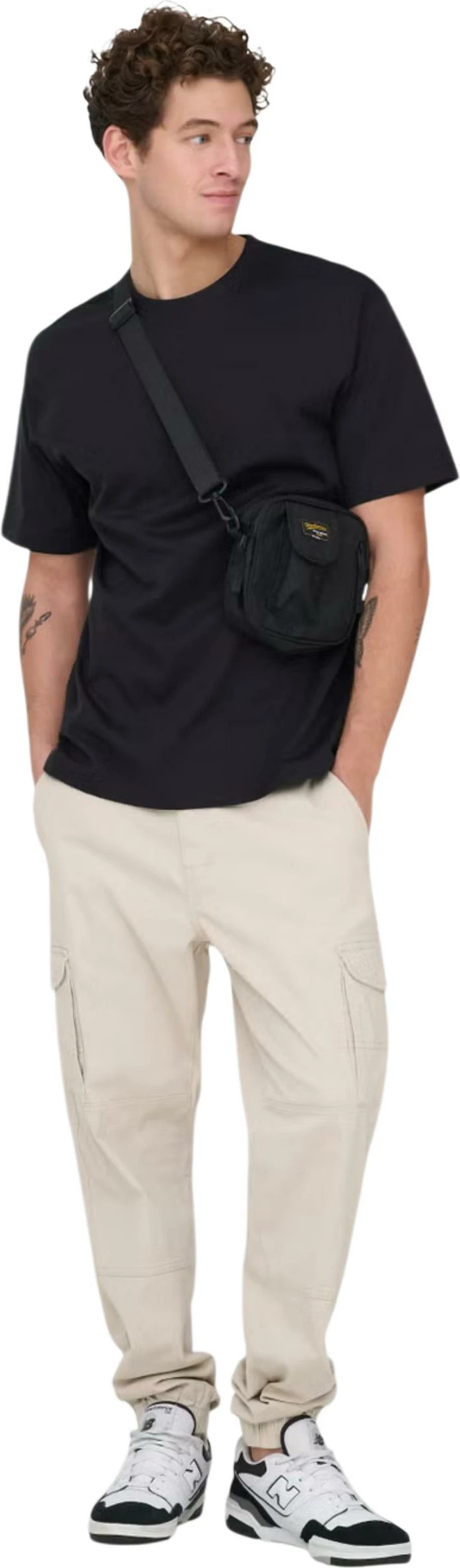 Maicë për meshkuj Only & Sons Onsfred Life Rlx Ss Tee 22022532, e zezë [Madhësia: M]