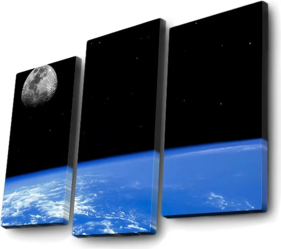 Pikturë dekorative me drita LED, 3 pjesë, Wallity, 3PATDACT-31