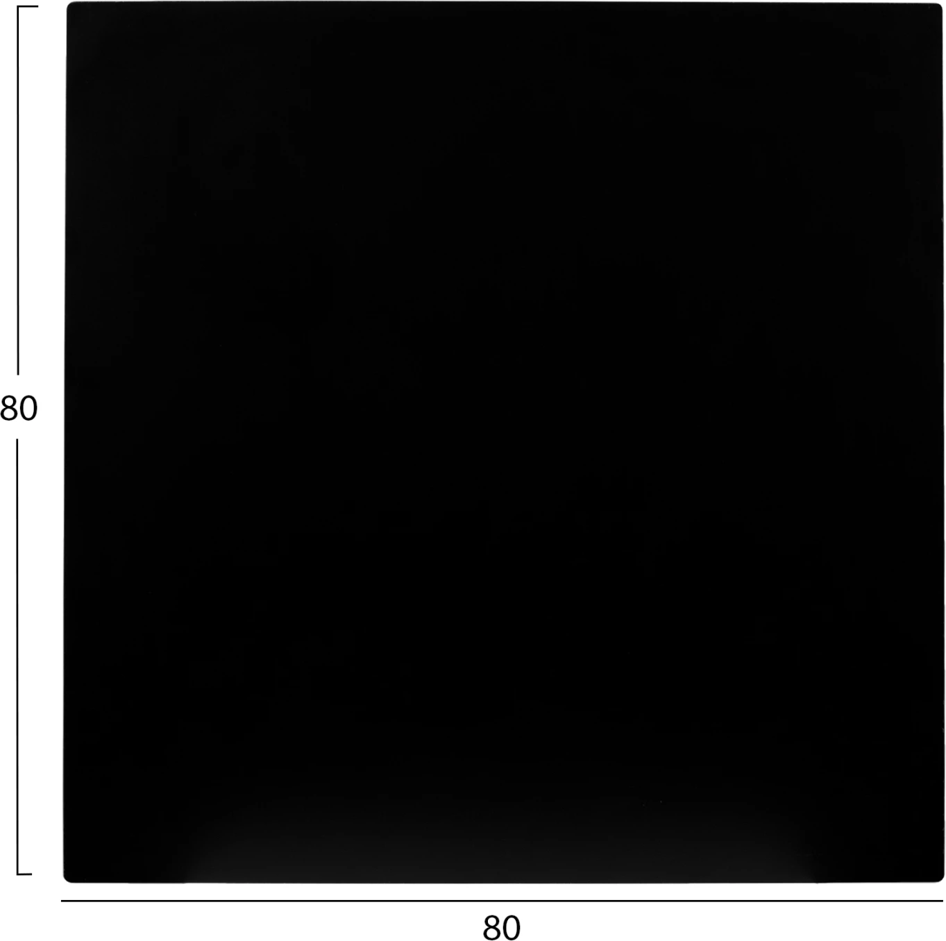 Sipërfaqe tavoline katrore HPL, e zezë, FH5839.21, 80x80cm
