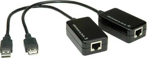 Zgjatues USB VALUE USB 1.1 përmes RJ45, deri 45 m, transparent