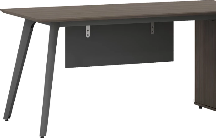 Tavolinë pune profesionale, Denith, ngjyrë qymyr-arre, 200x160x75cm