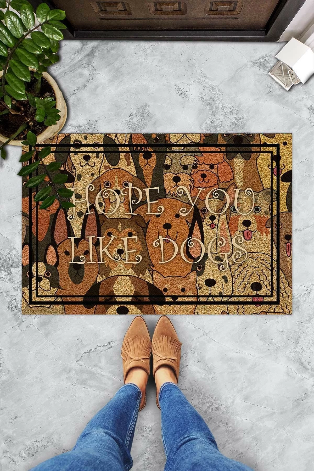 Shilte hyrëse PVC Conceptum Hypnose, shumëngjyrëshe, motiv qenësh, 40x60cm