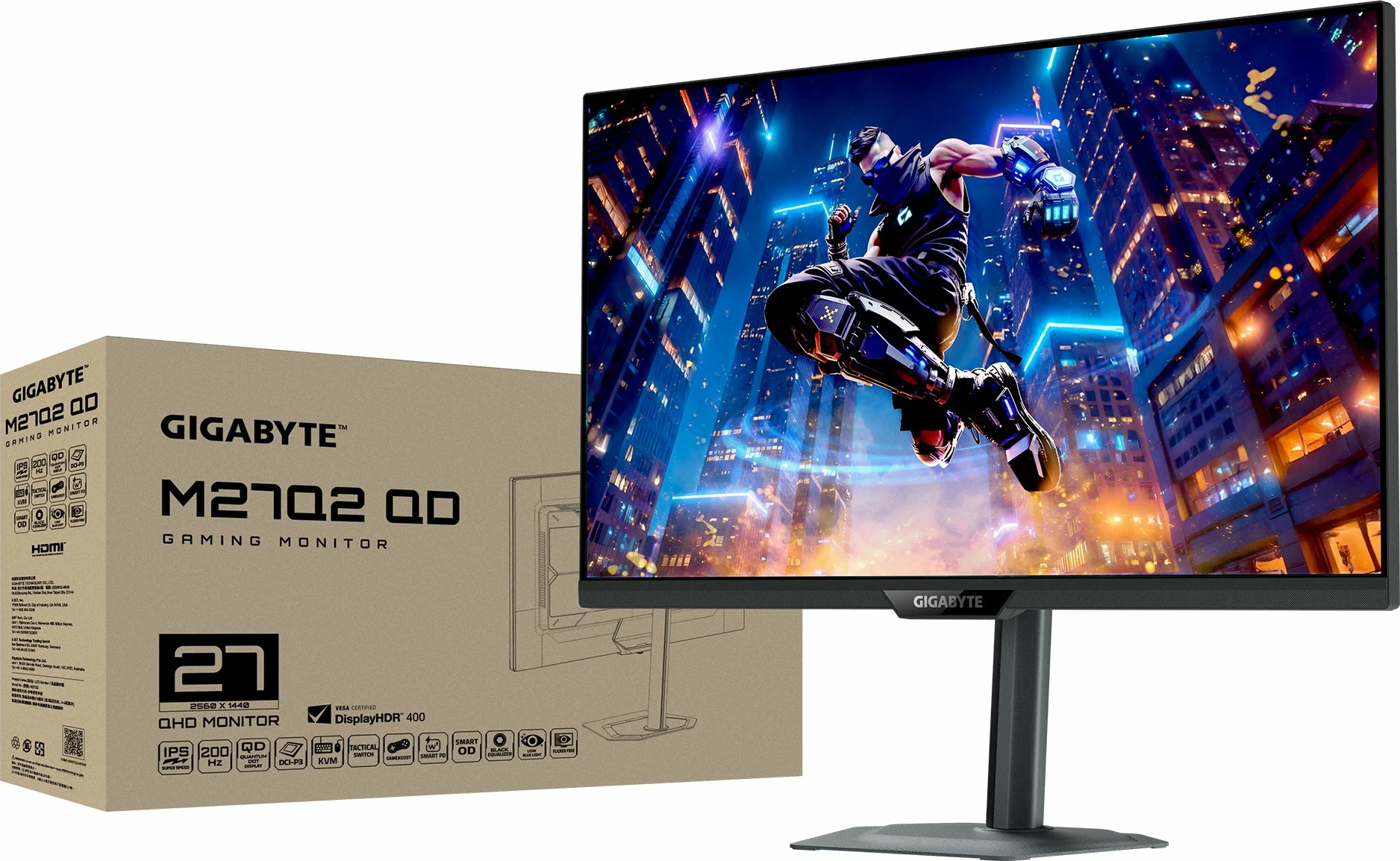 Monitor gaming Gigabyte M27Q2 QD 27\" WQHD IPS 200Hz 1ms, i zi