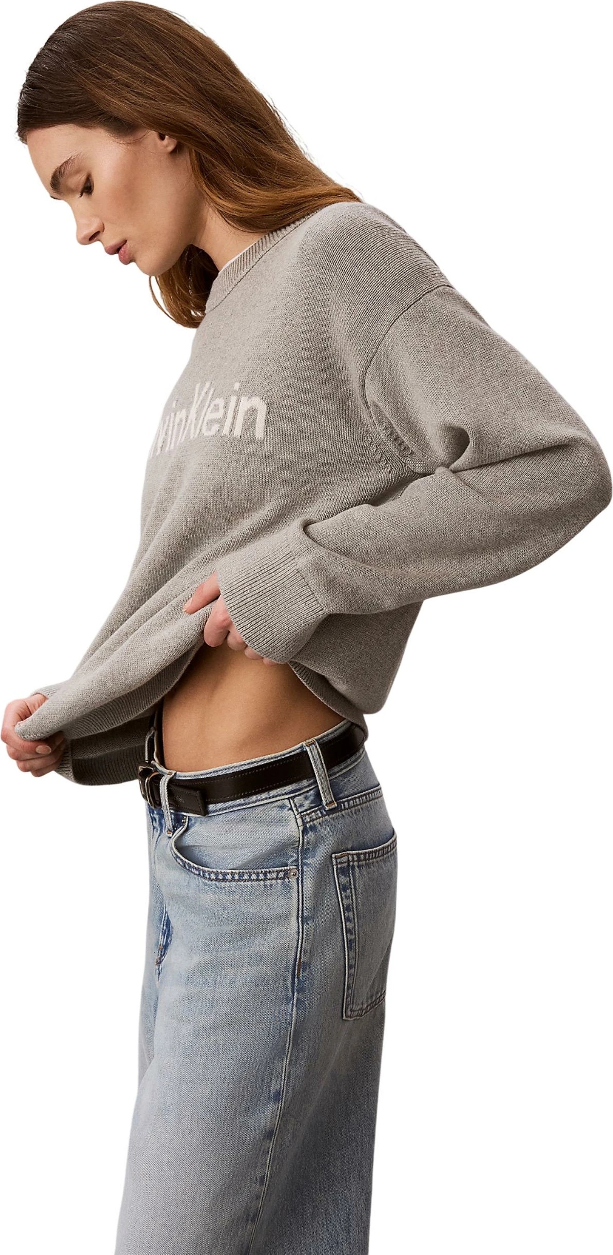 Xhemper për femra Calvin Klein Jeans LV044G313G, gri [Madhësia: XXS]