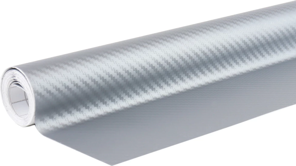 Folie 3D Karboni e Argjendtë 30 cm x 150 cm