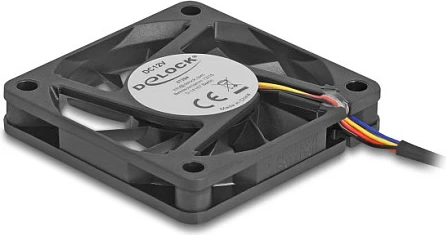 Ventilator për kasë DeLOCK 67294, 60mm, 12V, 4-pin, 4000RPM, i zi