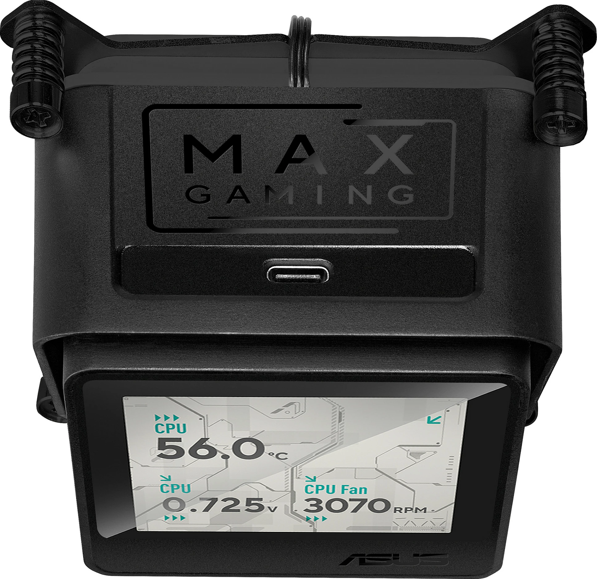 Ftohës uji AIO për CPU ASUS MAX GAMING LC 360 ARGB LCD, 360mm, 3x120mm, i zi