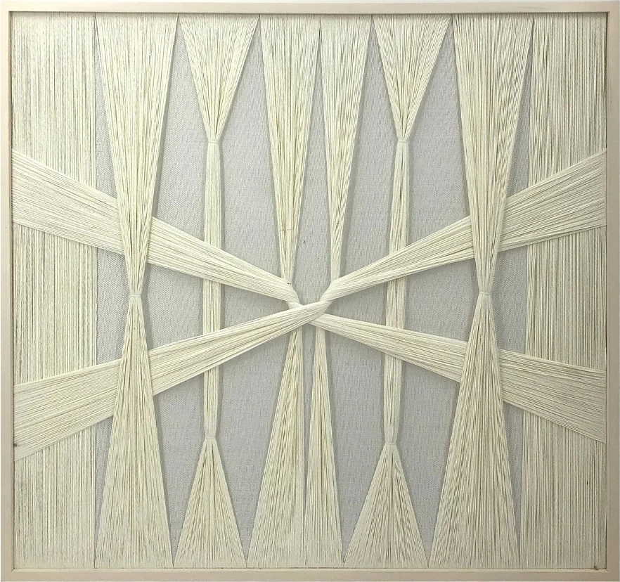 Pikturë dekorative Walk Wild, dru, fije të bardha, 80x80x3cm