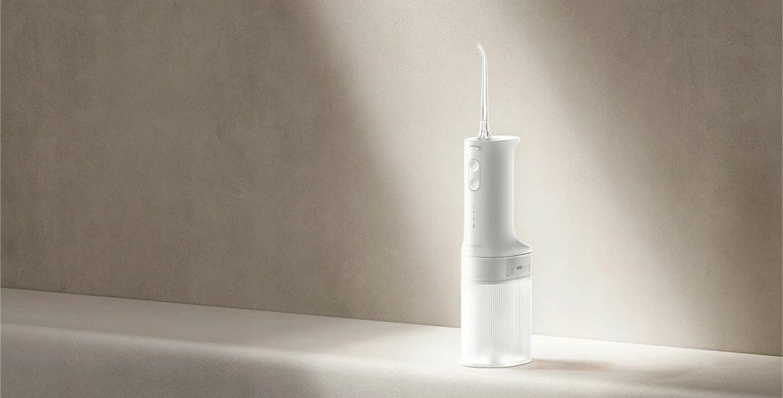 Irigator dentar Xiaomi Water Flosser 2, 200 ml, 3 moda, me bateri, 2 maja, i bardhë
