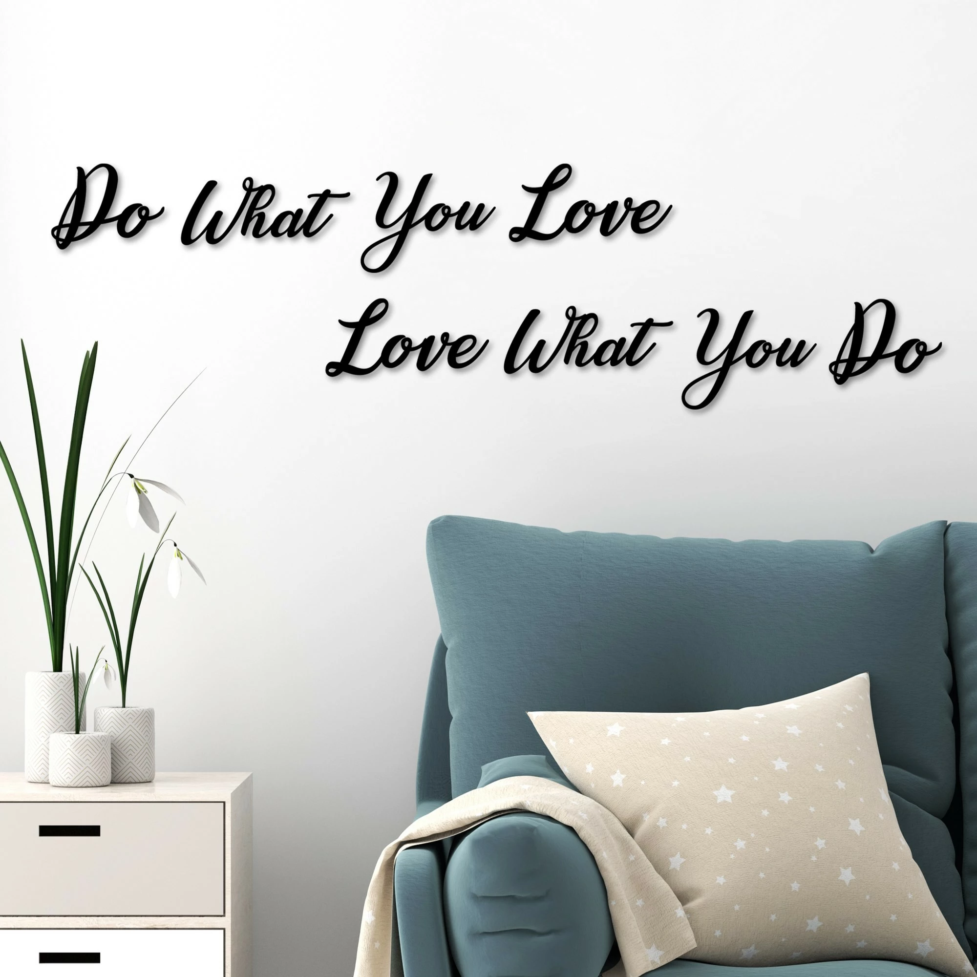 Aksesor dekorativ metalik për mur, Wallity, Do Love Love Do
