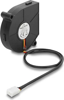 Ventilator ftohës radial DeLOCK 12V DC 60x60x15mm, 3-Pin, zi