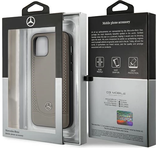 Mbështjellës Mercedes MEHCP12SARMBR për iPhone 12 mini 5.4", Urban Line, kafe
