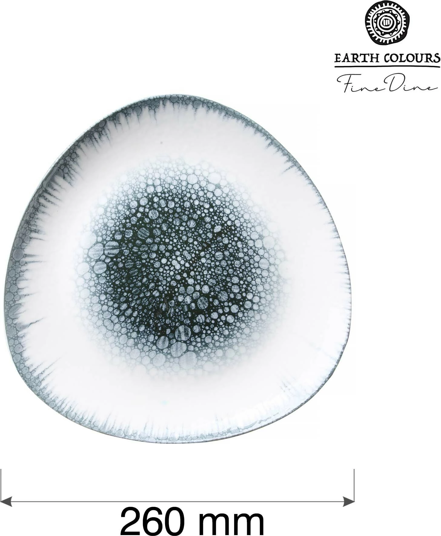 Pjatë prezantimi trekëndore Fine Dine Infinity 260 mm, gri, set 6 copë