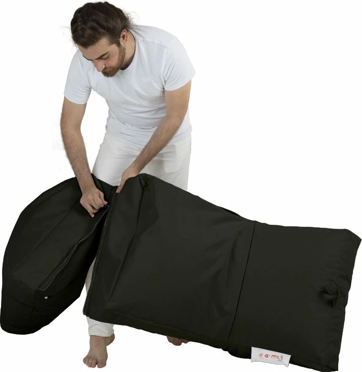 Puf për kopsht, Atelier del Sofa, Siesta Sofa Bed, ngjyrë e zezë