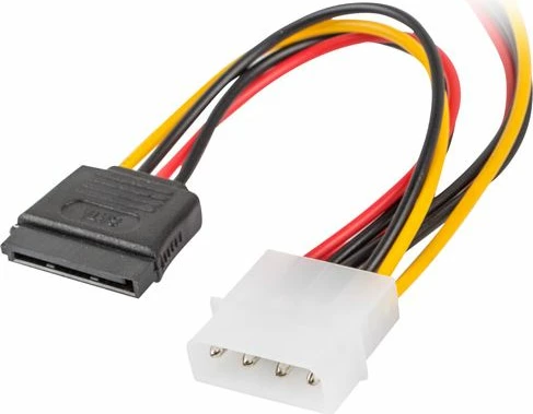 Kabllo furnizimi Molex në 2x SATA Lanberg CA-HDSA-11CU-0015 0.15 m, shumëngjyrëshe