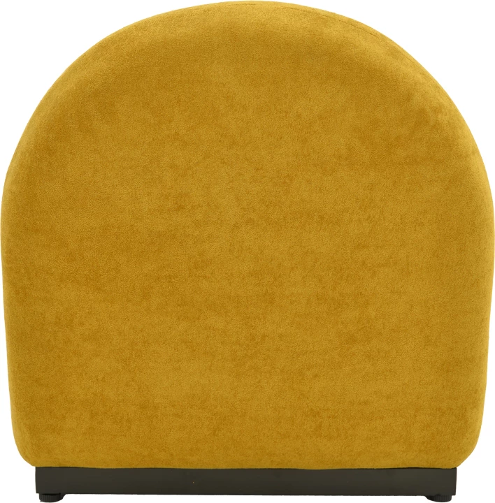 Karrige me rrotullim Zenny, material stof, ngjyrë e verdhë, 64x85x68cm