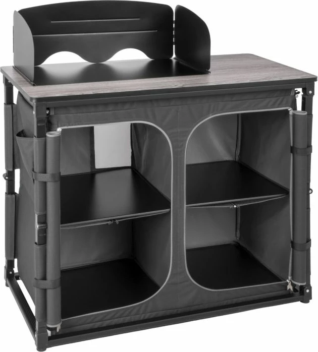 kabinë kuzhine e palosshme kampingu BRUNNER Kitchenette 67 x 50 x 93.5 cm, me çantë bartëse, gri e errët