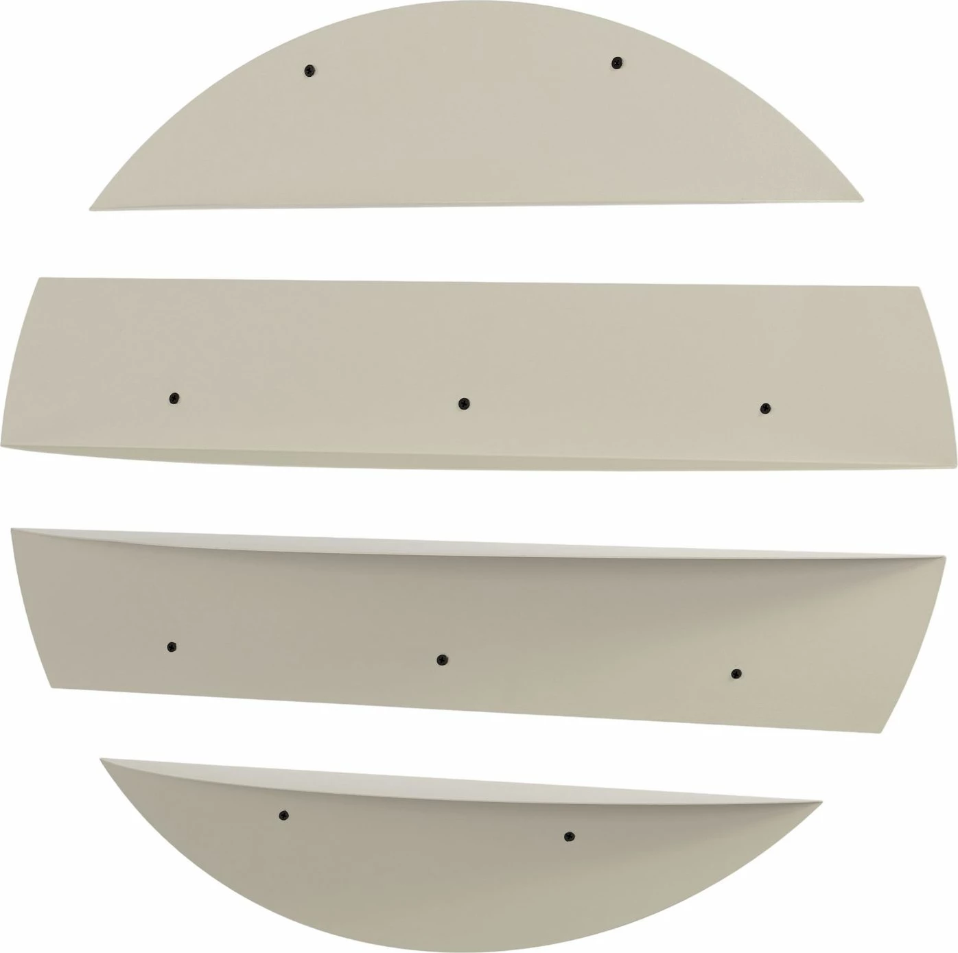 Raft dekorativ metalik për mur, ngjyrë bezhë e butë, Skye Decor, Vlnt118Kr, 76x76cm