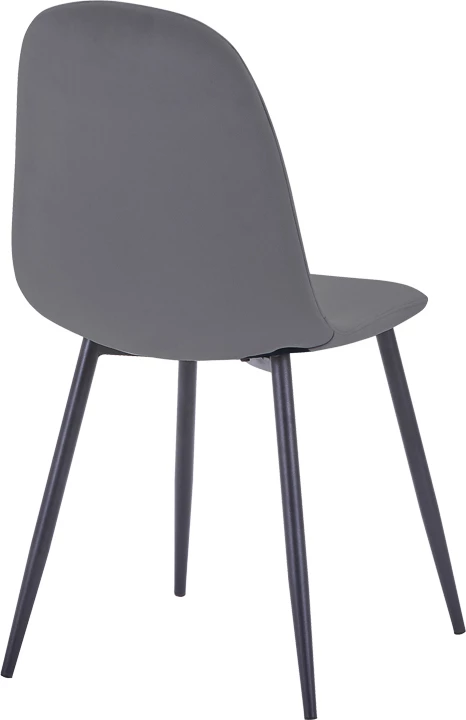 Tavolinë me karrige Gustas-Bella B set prej 5 copash, gur i sinteruar mermeri gri, metal i zi, 120x60x75cm