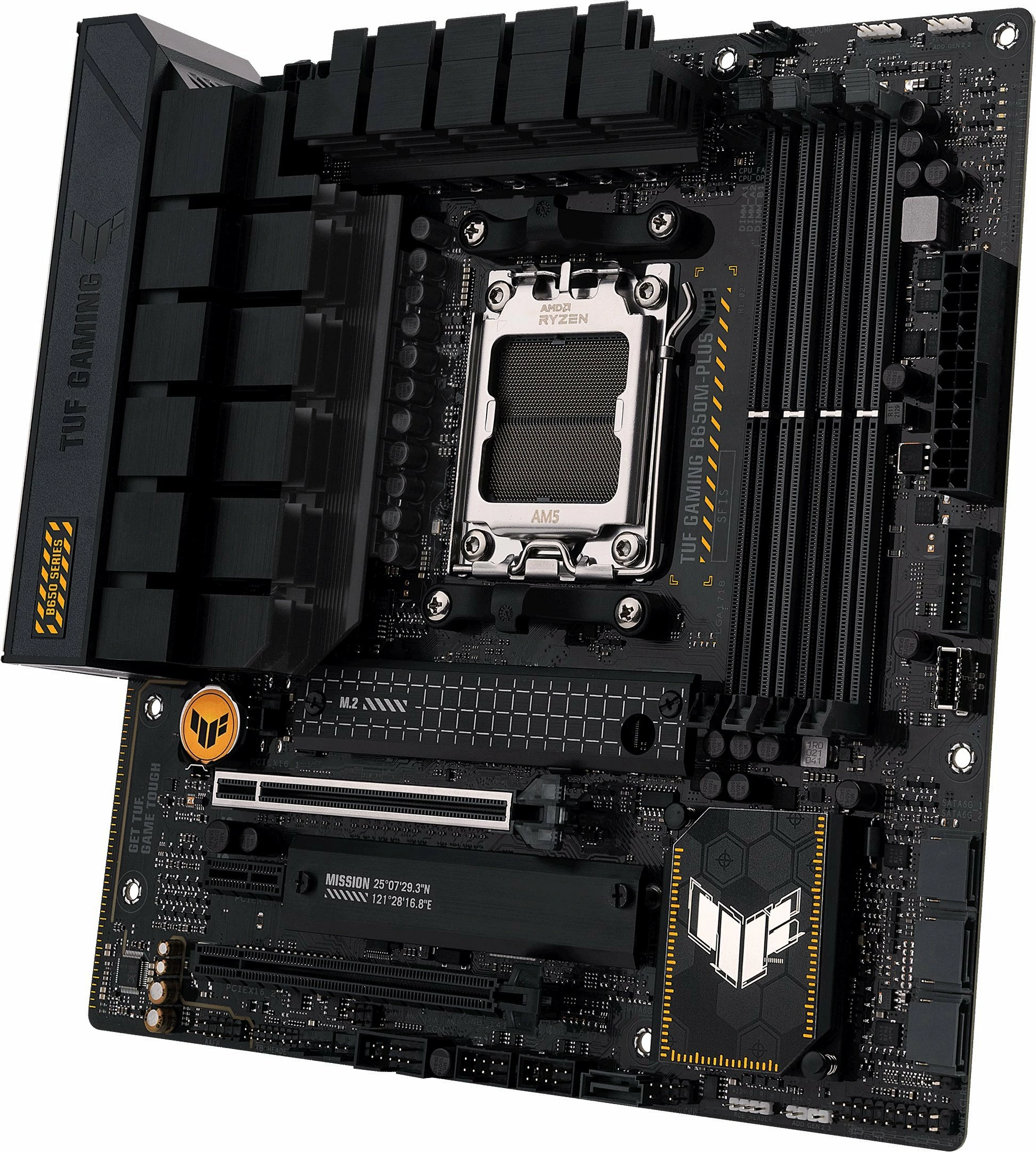 Pllakë amë Asus TUF GAMING B650M-PLUS WIFI, Micro ATX, DDR5, Wi‑Fi, Bluetooth, E zezë