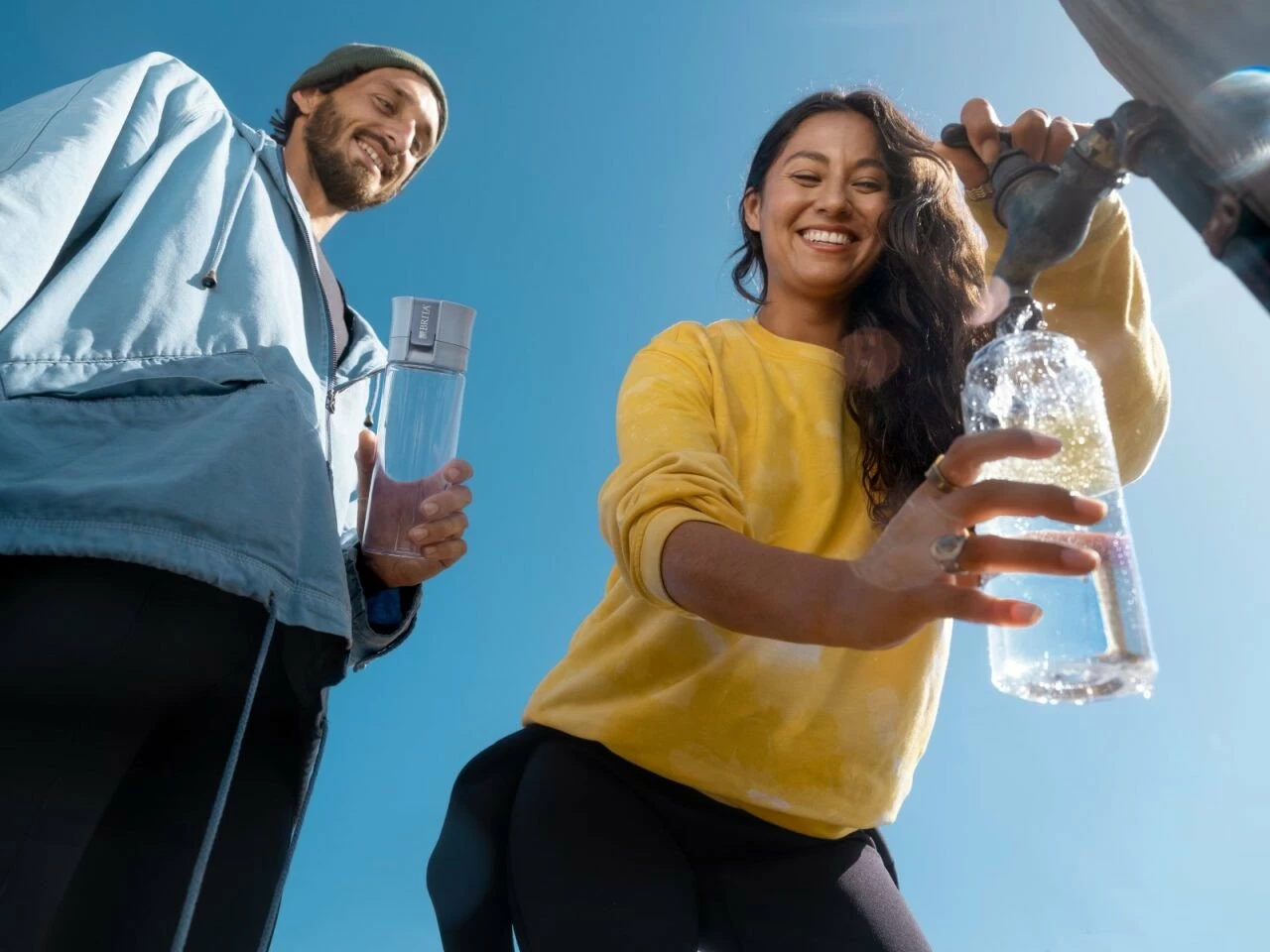 Shishe filtruese uji Brita Vital 600 ml + 5 disqe MicroDisc, blu pastel