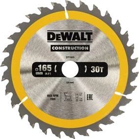 Disk sharrë rrethore për dru Dewalt DT1935 165x20mm 30 dhëmbë