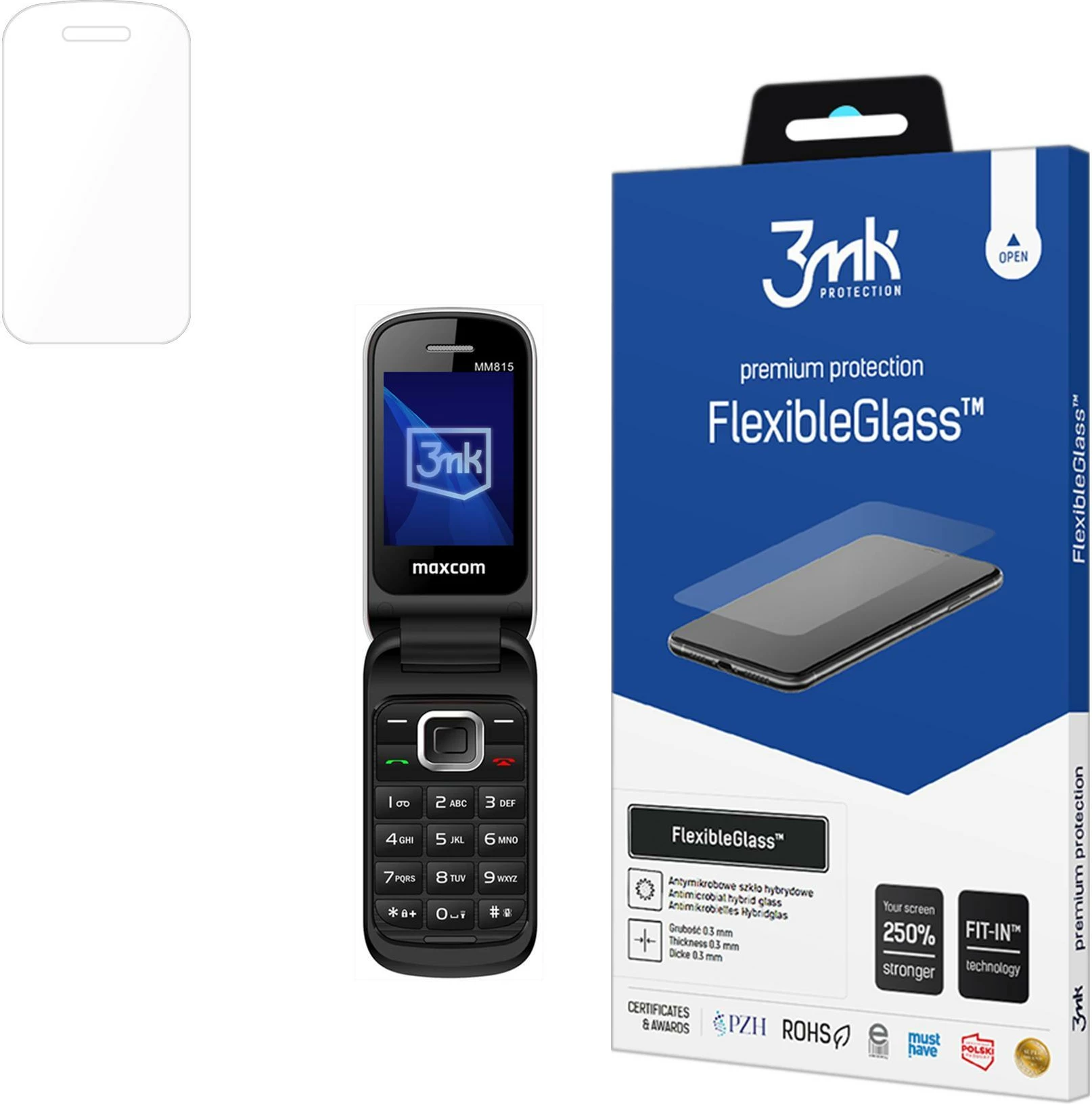 Xham mbrojtës hibrid 3mk FlexibleGlass për Maxcom Comfort MM815