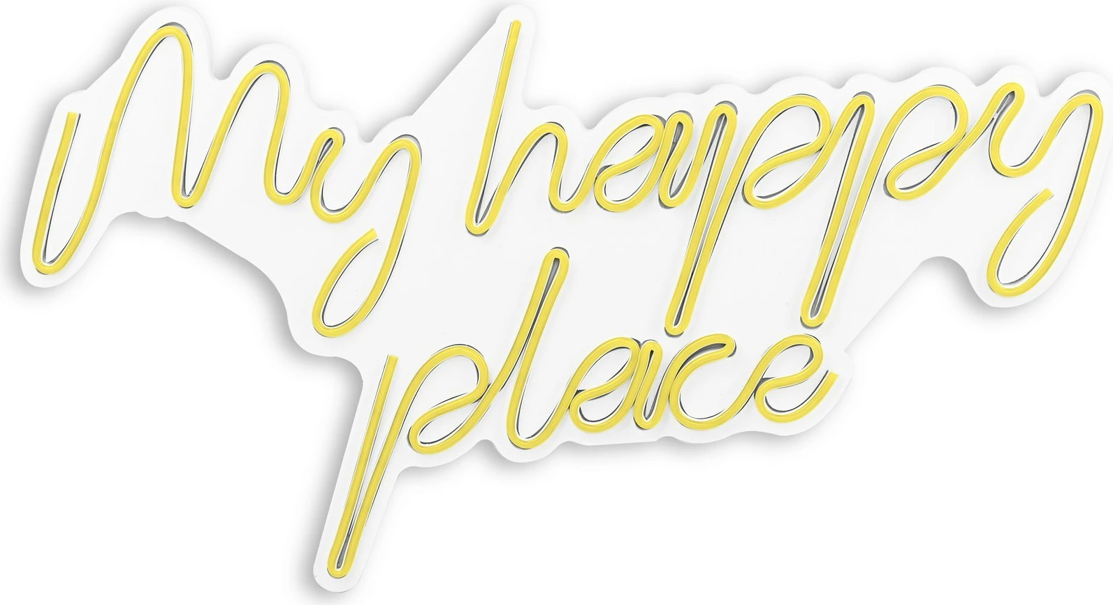 Dritë dekorative LED në mur, plastikë, 'My happy place', ngjyrë e verdhë