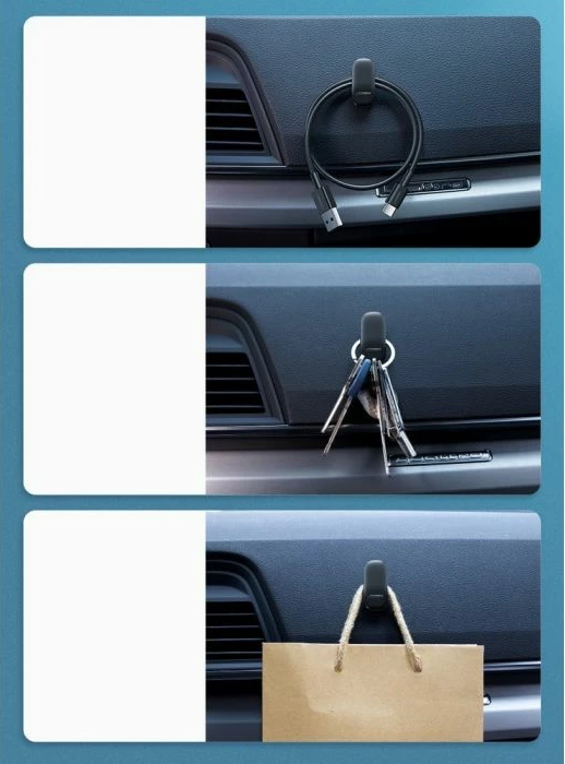 Klip organizues kabllosh UGREEN 80199, për 4 kabllo, e zezë, set 4 copë