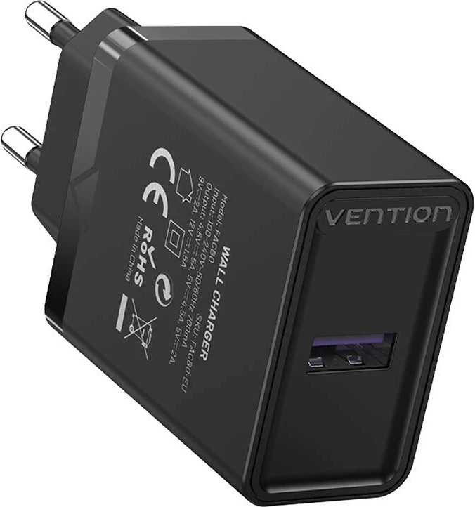 Karikues USB Vention FACB0-EU, 22.5W, i zi