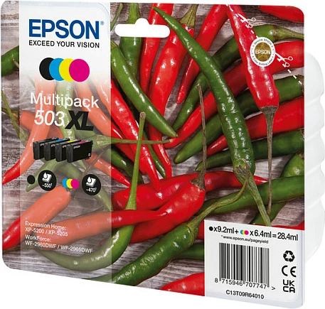 Kartridha boje Epson 503XL Multipack BKCMY, 4 copë, XL