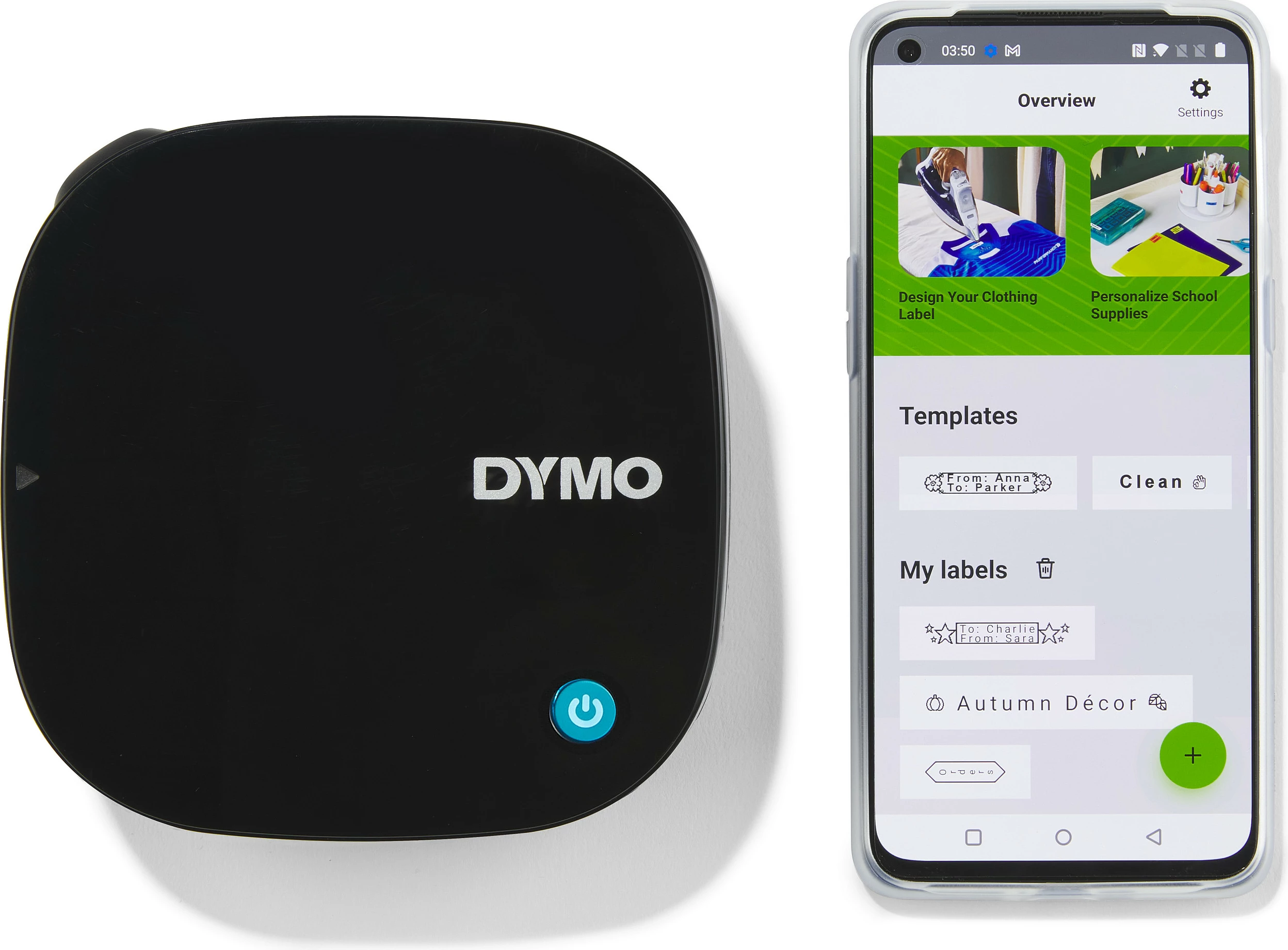 Aparat për etiketa DYMO LetraTag 200B, Bluetooth, termik, 12 mm, i zi