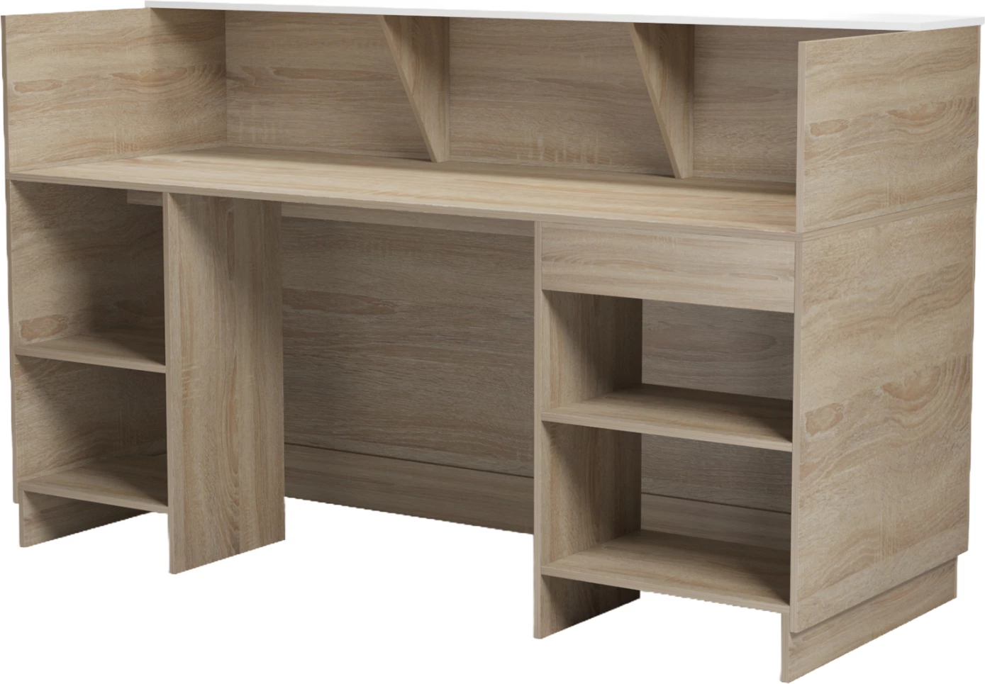 Tavolinë recepsioni KRONIC, melaminë sonoma/bardhë, FH2156.01, 180x70x110 cm