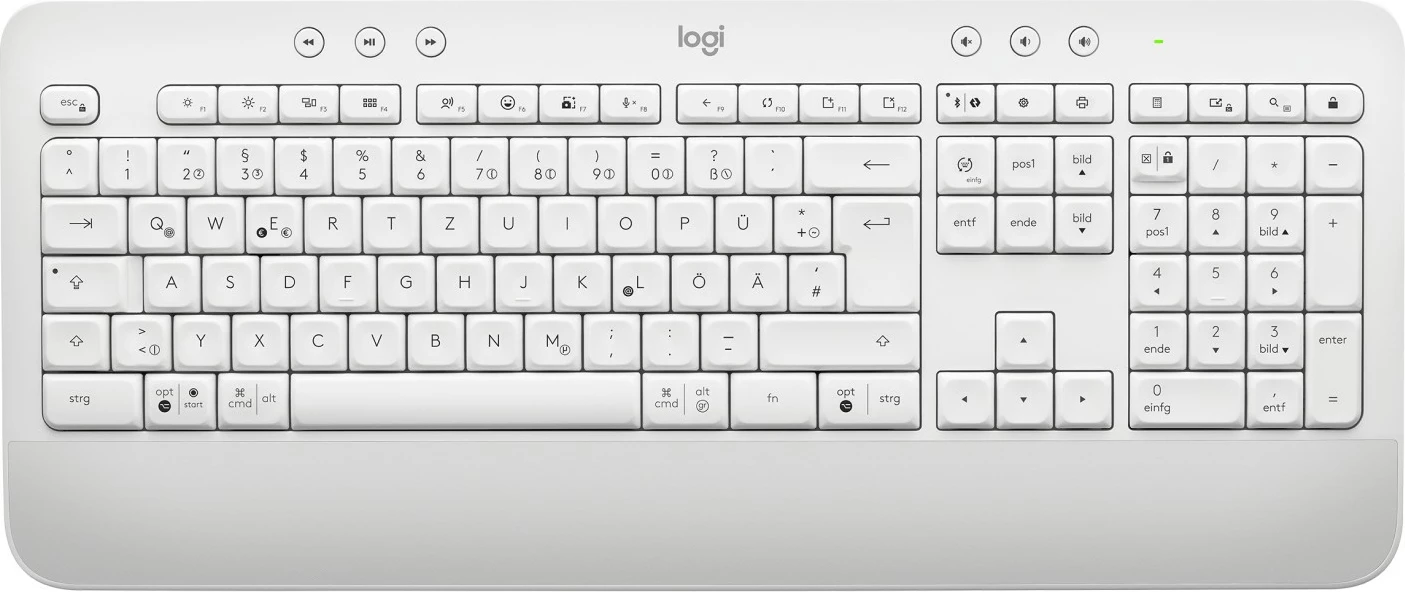 Tastierë Logitech SIGNATURE K650, Wireless, Bluetooth, Membranë, QWERTZ, Bardhë