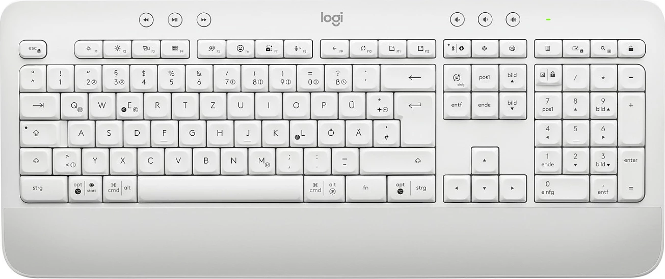 Tastierë Logitech SIGNATURE K650, Wireless, Bluetooth, Membranë, QWERTZ, Bardhë