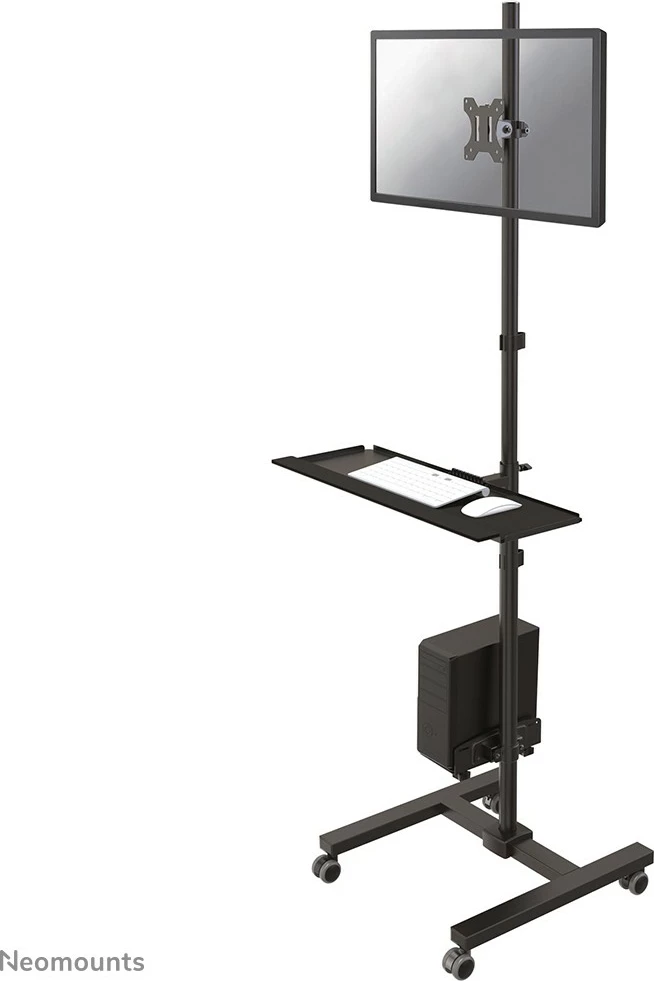 Karrocë mobile Neomounts FPMA-MOBILE1700, për monitor 10-32", çelik, e zezë