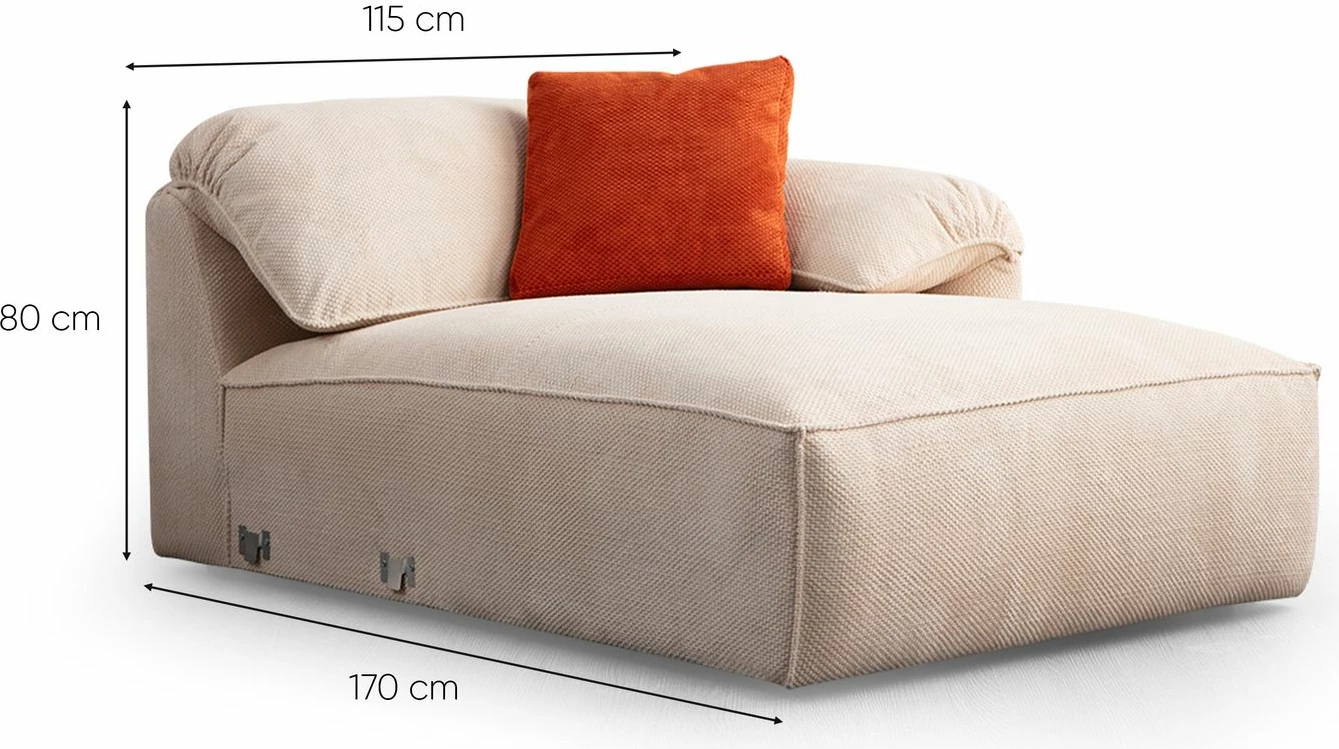 Këndare Flamingo, krem, Atelier del Sofa, set me 5 pjesë