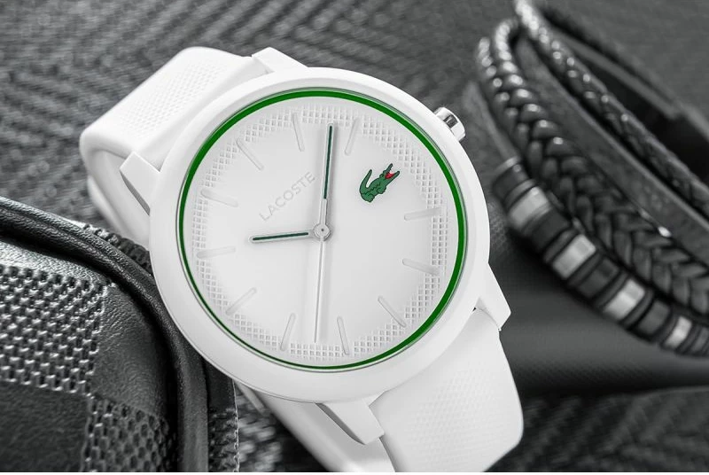 Orë dore për meshkuj Lacoste, e bardhë