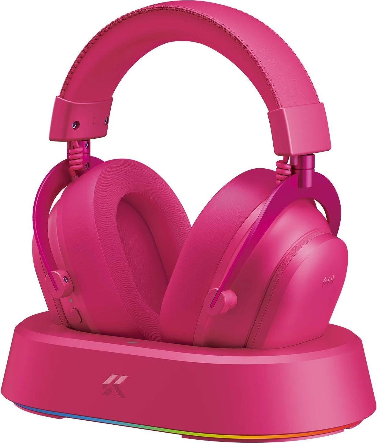Kufje gaming Mchose V9 Turbo, wireless, 7.1, ANC, rozë