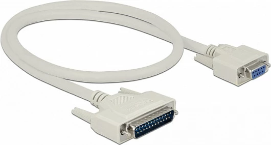 Kabllo seriale DeLOCK D-Sub DB25 mashkull në DB9 femër, 0.5 m, AWG 28, bezhë