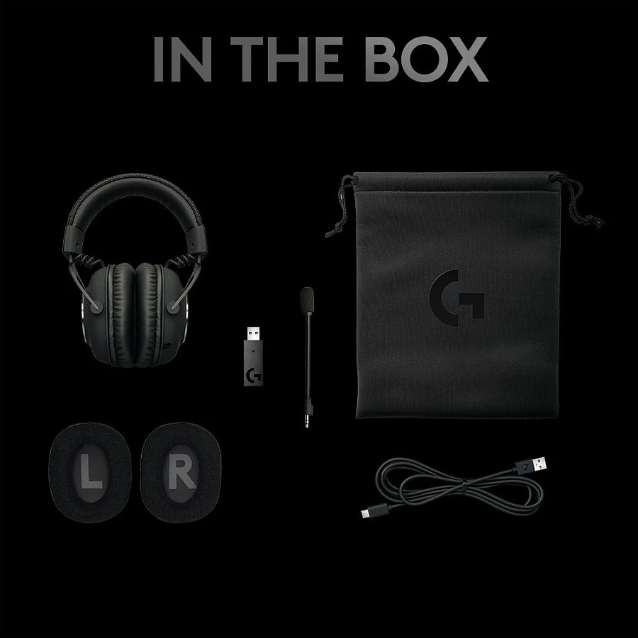 Kufje gaming Logitech G PRO X Wireless LIGHTSPEED, pa tel, 20 - 20000 Hz, e zezë