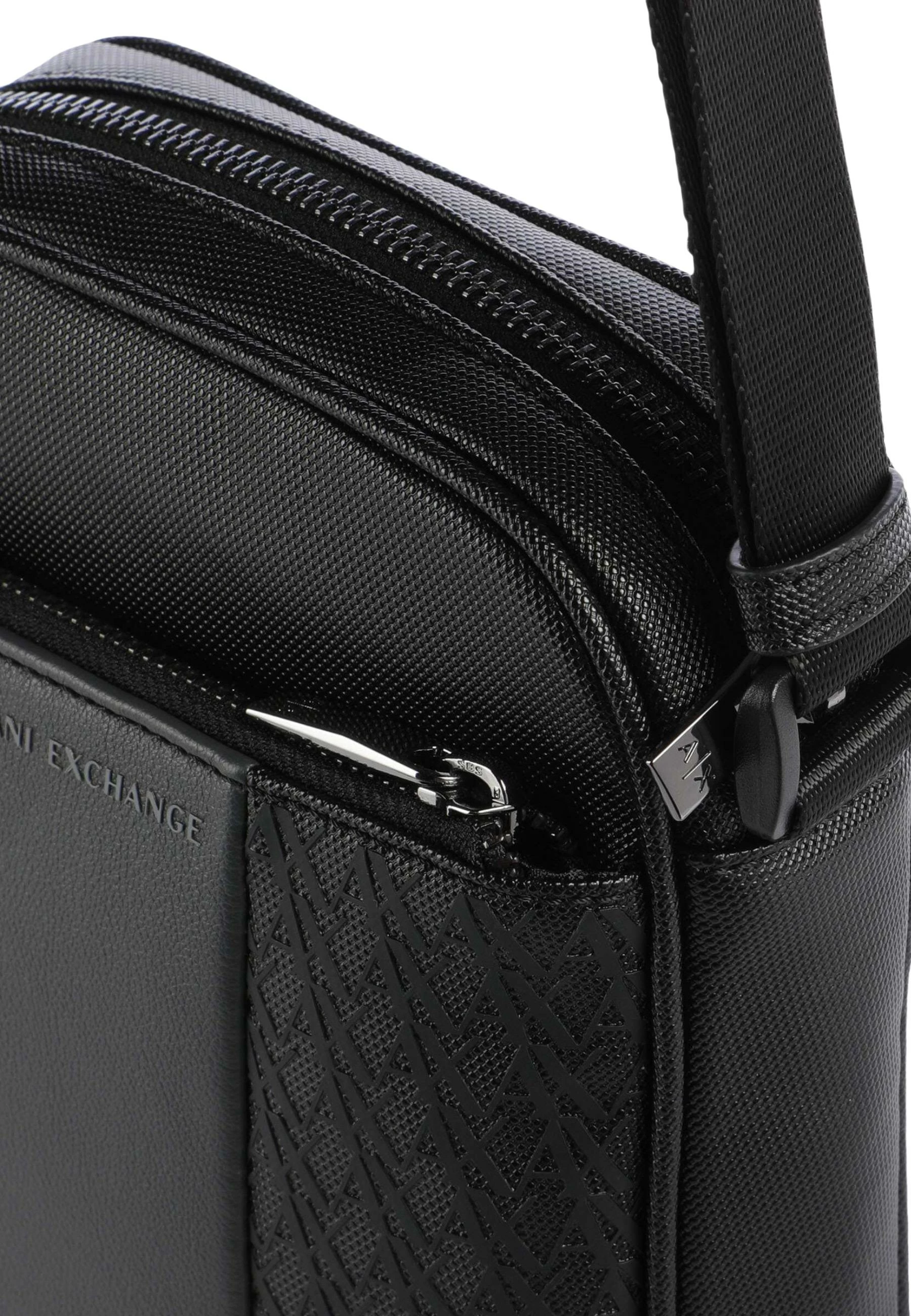 Çantë crossbody për meshkuj Armani Exchange XM003174 AF26691, e zezë-gri